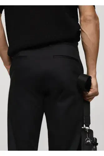 Slim fit chino trousers-Black - 5