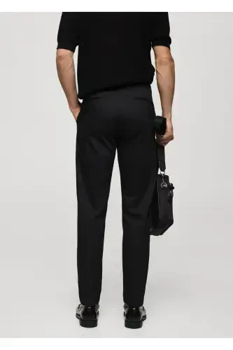 Slim fit chino trousers-Black - 7