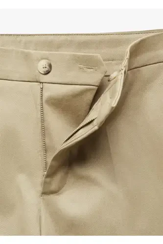 Slim fit chino trousers - Khaki Color - 5