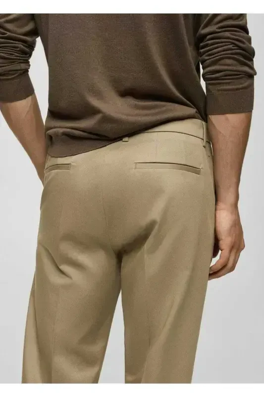 Slim fit chino trousers - Khaki Color - 8