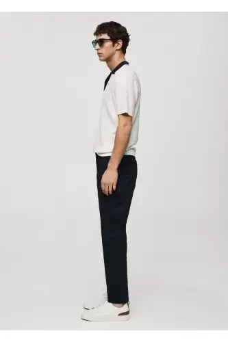 Slim fit chino trousers - Navy blue - 6
