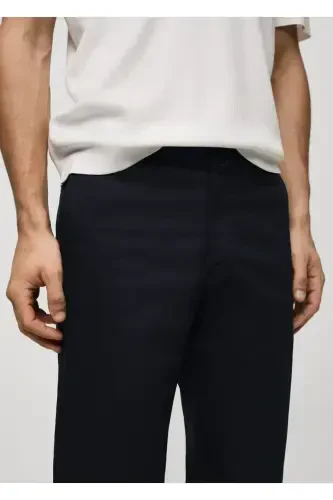 Slim fit chino trousers - Navy blue - 7