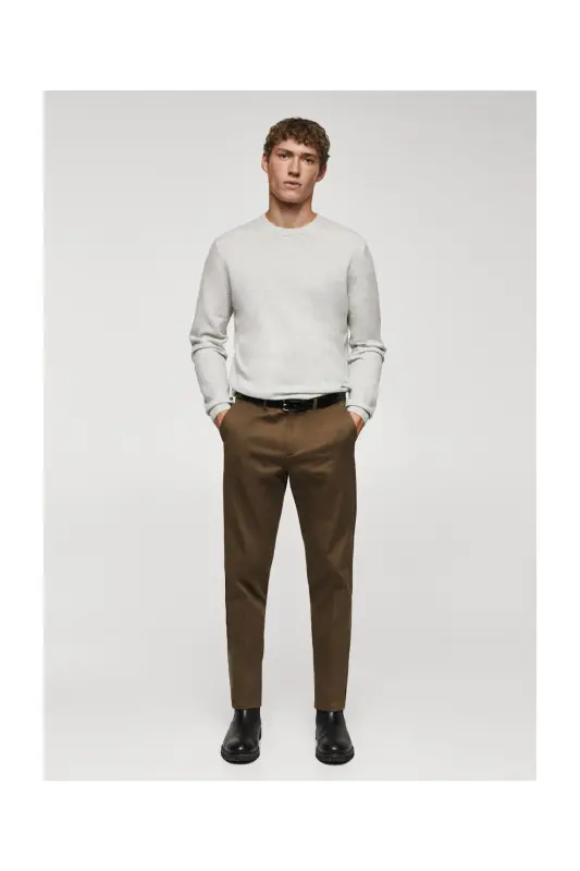ScModazoneal geschnittene Chino-Hose - Tobacco Brown - 10