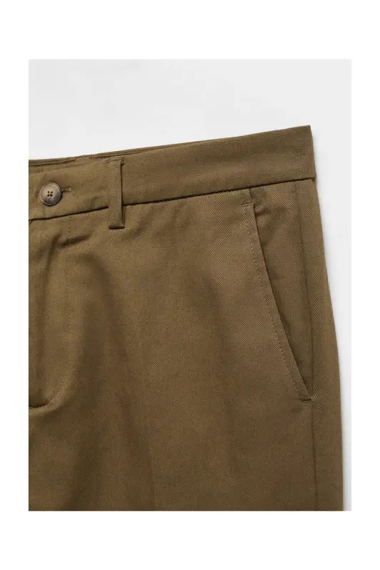 Slim fit chino trousers-Tobacco Brown - 8