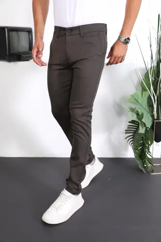 Slim Fit Chino Zig'ir Shim - Yashil - 5