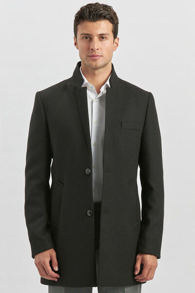 Slim fit, classic coat. Lined, half quilted. - 8