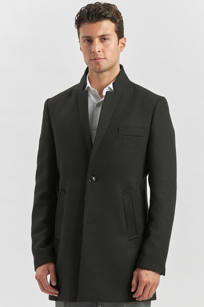 Slim fit, classic coat. Lined, half quilted. - 1