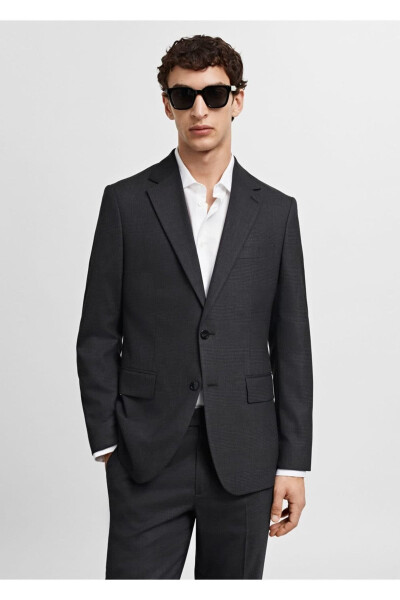 Slim Fit Cold Wool Blazer Jacket - MANGO MAN