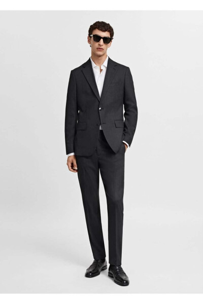 Slim Fit Cold Wool Blazer Jacket - MANGO MAN (1)