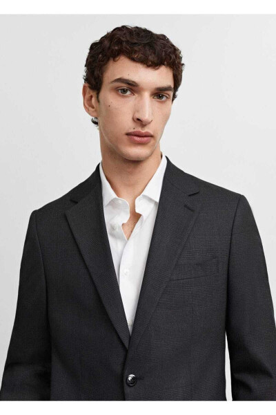 Slim Fit Cold Wool Blazer Jacket - 5