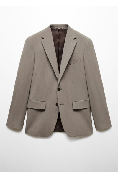 Slim Fit Cold Wool Blazer Jacket - 5