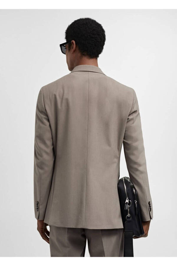 Slim Fit Cold Wool Blazer Jacket - 6