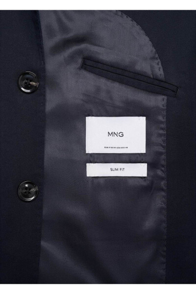 Slim Fit Cotton Blazer Jacket - 8