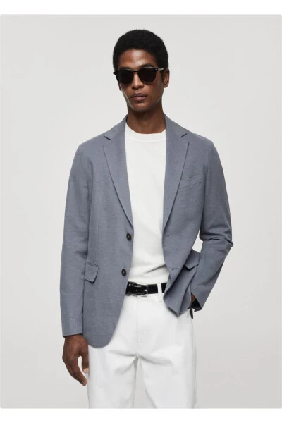 Slim-fit Cotton Blazer Jacket - 1