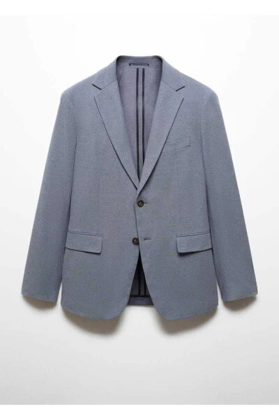 Slim-fit Cotton Blazer Jacket - 3