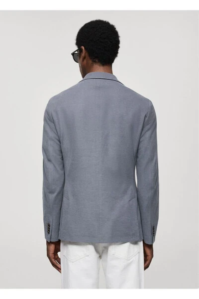 Slim-fit Cotton Blazer Jacket - 4