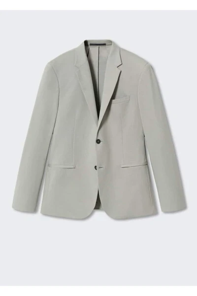 Slim Fit Cotton Blazer Jacket - 3