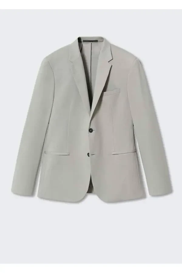 Slim Fit Cotton Blazer Jacket - 3