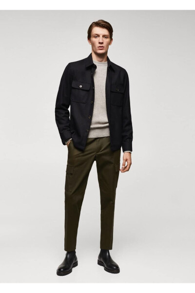 Slim Fit Cotton Cargo Pants - MANGO MAN (1)