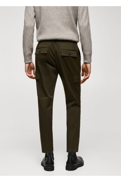 Slim Fit Cotton Cargo Pants - 4