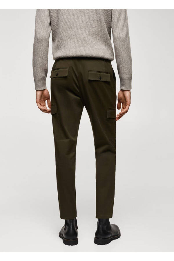 Slim Fit Cotton Cargo Pants - 4