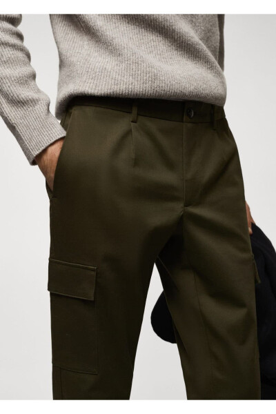 Slim Fit Cotton Cargo Pants - 5