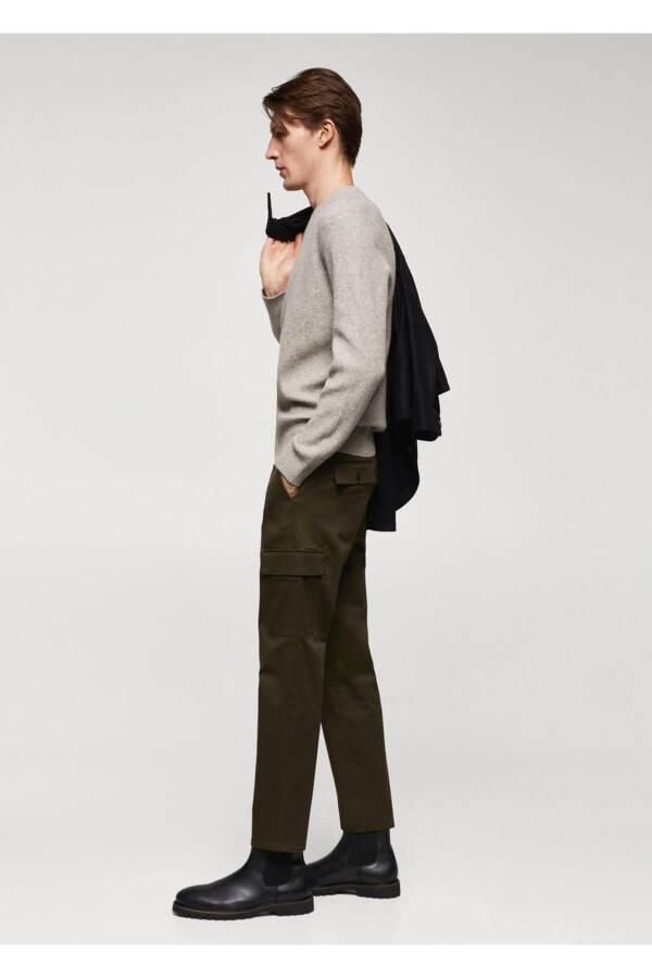 Slim Fit Cotton Cargo Pants - 7