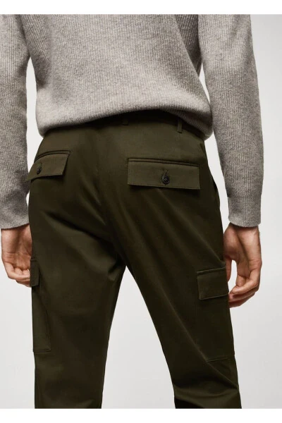 Slim Fit Cotton Cargo Pants - 6