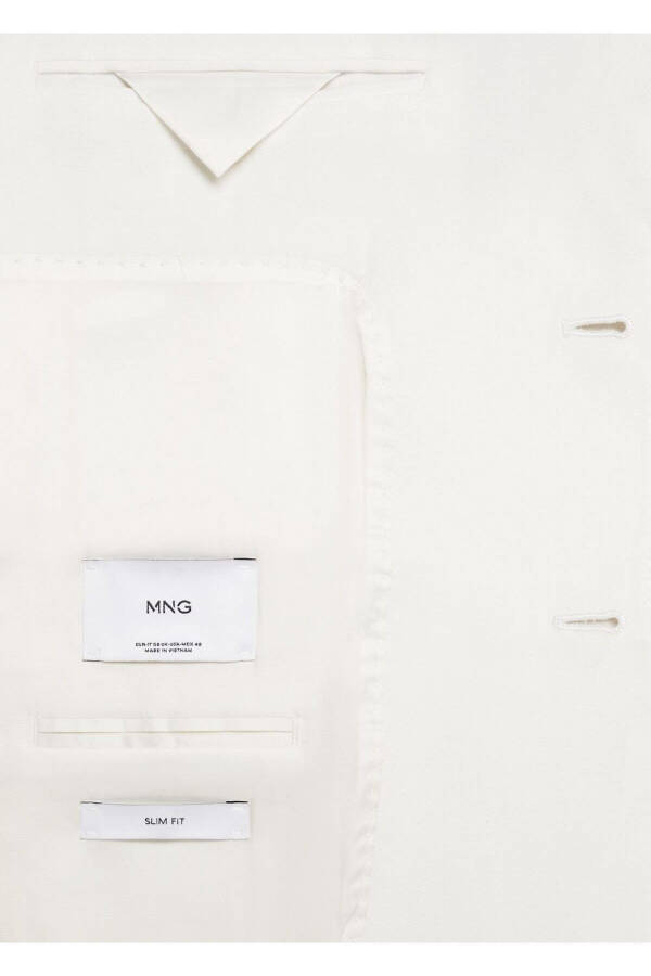 Slim Fit Cotton Linen Blazer Jacket - 6