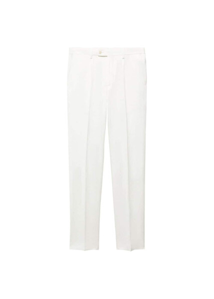 Slim fit cotton linen trousers - 21