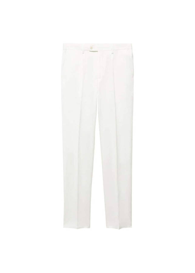 Slim fit cotton linen trousers - 21