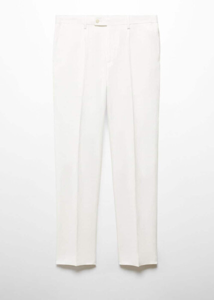 Slim fit cotton linen trousers - 22