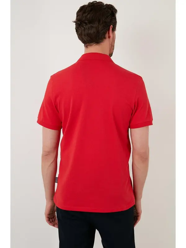 Slim Fit Cotton Polo Shirt 5902141-Red - 5