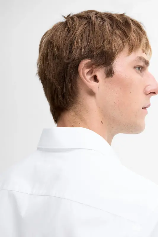Slim fit cotton poplin shirt - 4