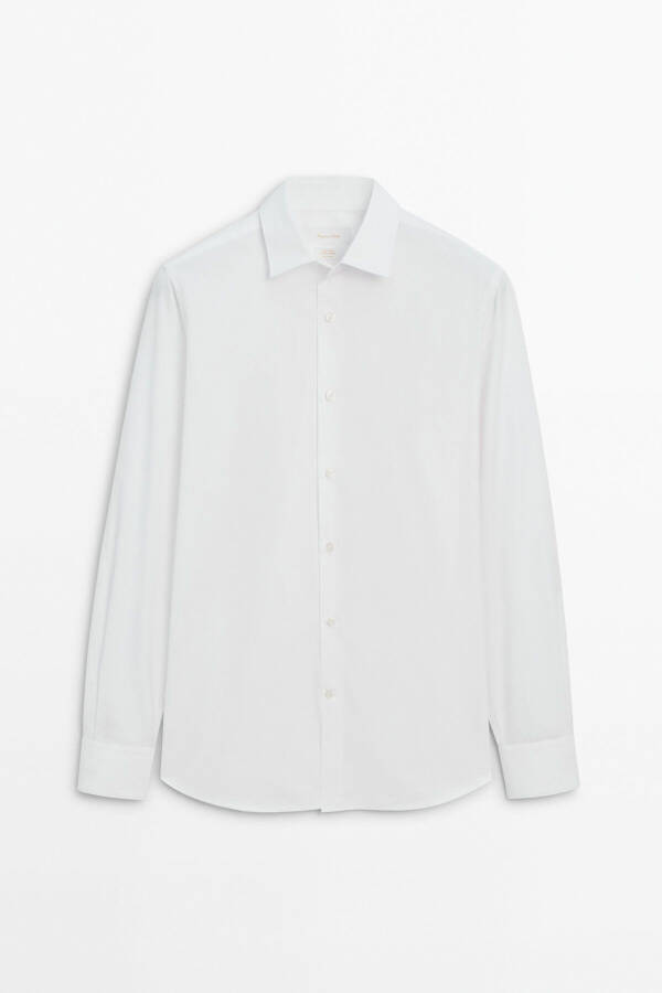 Slim fit cotton poplin shirt - 5