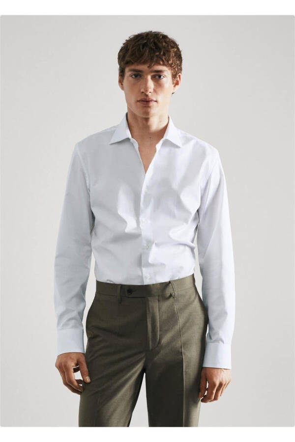 Slim Fit Cotton Poplin Shirt - 1