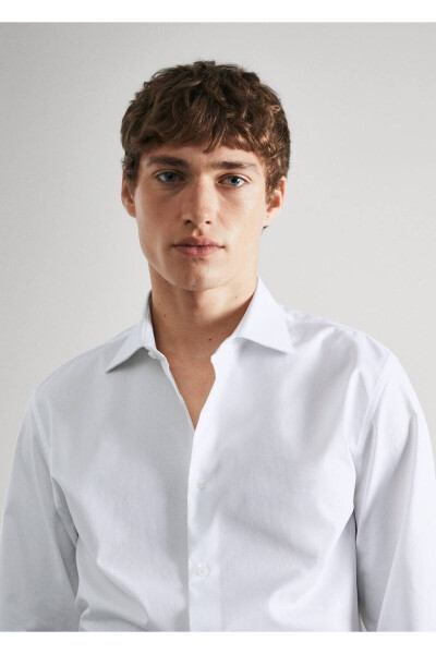 Slim Fit Cotton Poplin Shirt - 6