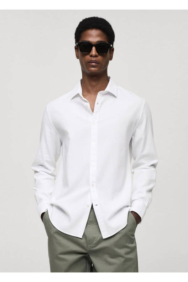 Slim Fit Cotton Shirt - 1