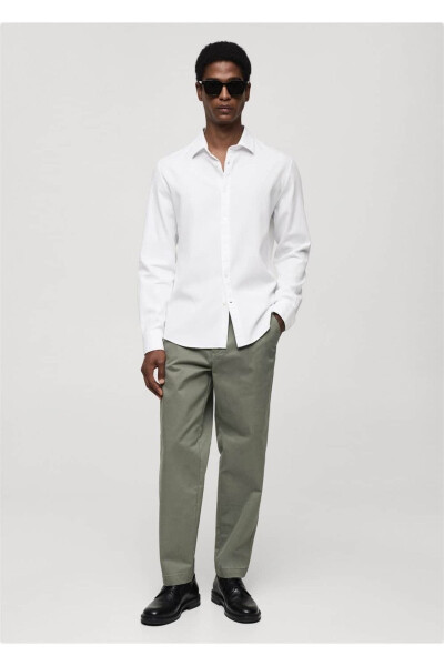 Slim Fit Cotton Shirt - MANGO MAN (1)