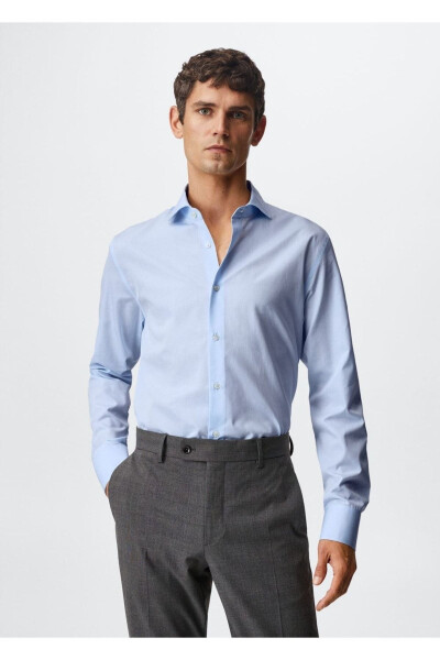 Slim Fit Cotton Shirt - MANGO MAN