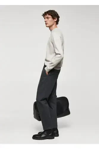 Slim Fit Cotton Trousers - 4