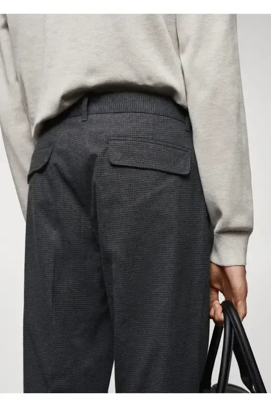 Slim Fit Cotton Trousers - 5