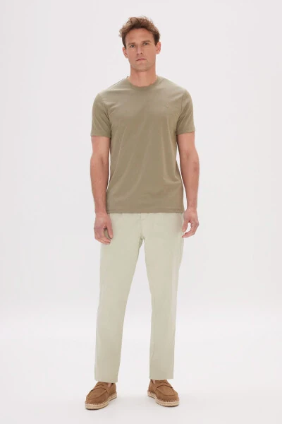 Slim Fit Crew Neck Cotton T-Shirt - 2