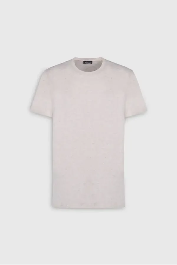 Slim Fit Crew Neck Cotton T-Shirt - 1