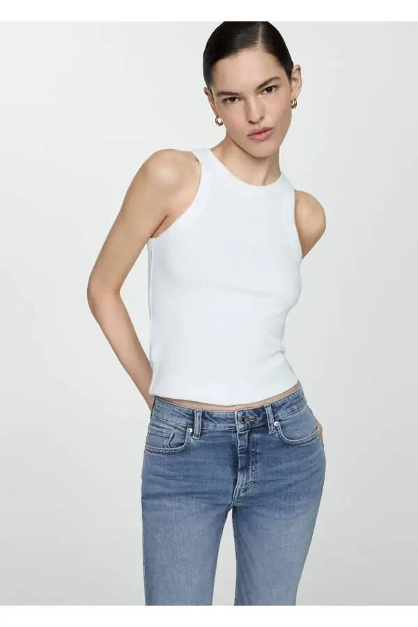 Slim fit denim bermuda shorts - 5