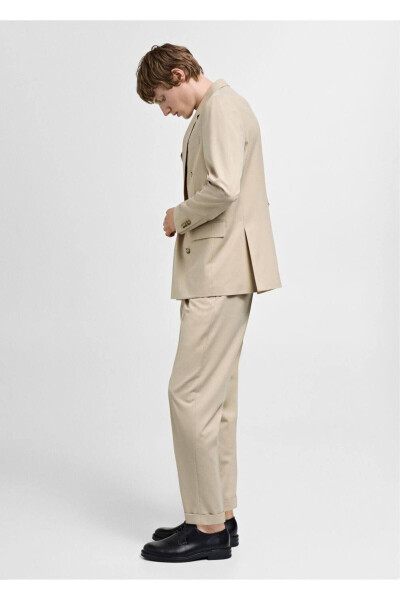 Slim-fit double-breasted blazer - MANGO MAN