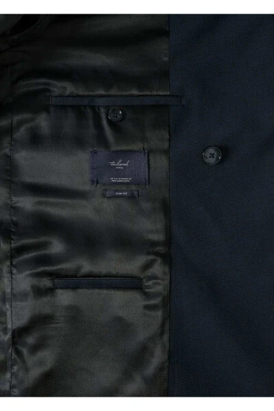 Slim Fit Double Breasted Men's Suit Blazer Jacket - 3