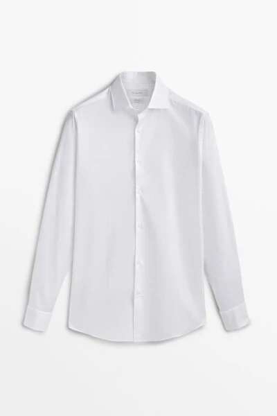 Slim fit, double cuff, ribbed shirt - 4