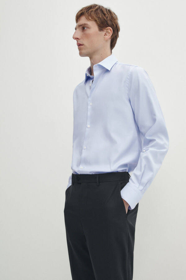 Slim fit, easy iron, textured shirt - 2