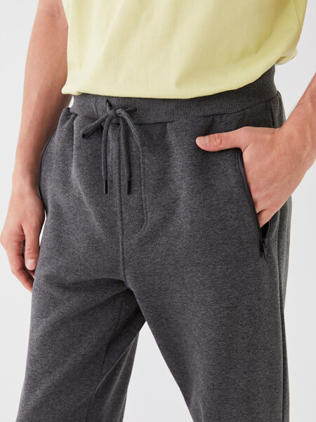 Antrasit Slim Fit Erkek Kalın Jogger Eşofman Altı-Antrasit - 4